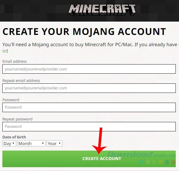 Cómo registrarse y crear una cuenta de Minecraft en su computadora