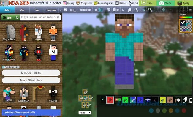 نحوه تغییر پوسته در Minecraft