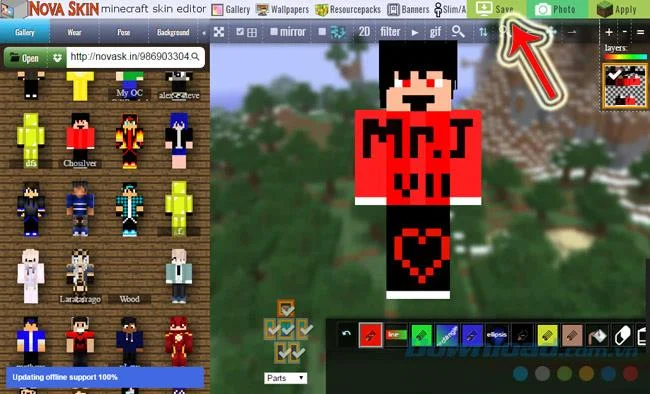نحوه تغییر پوسته در Minecraft
