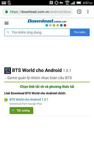 دستورالعمل نصب بازی BTS World بر روی گوشی