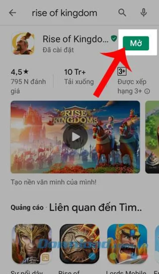 دستورالعمل نصب و پخش Rise of Kingdoms در تلفن خود
