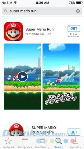 Instructions to play Super Mario Run game on mobile