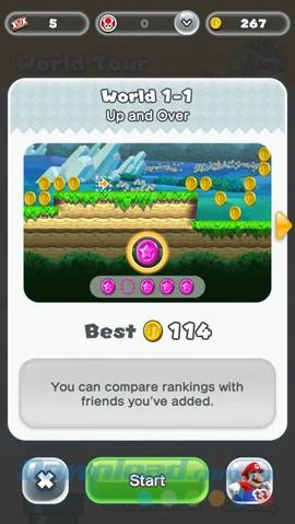 Instructions to play Super Mario Run game on mobile