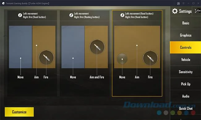 Configure el teclado virtual para jugar PUBG Mobile en Tencent Gaming Buddy