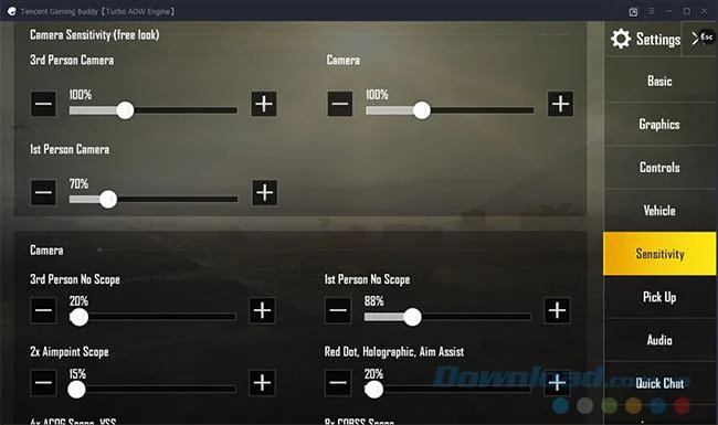 Configure el teclado virtual para jugar PUBG Mobile en Tencent Gaming Buddy