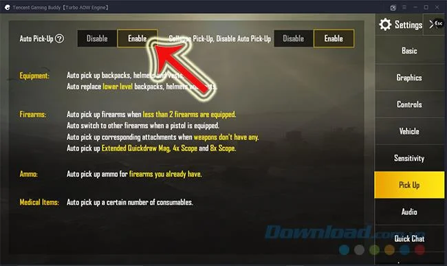 Configure el teclado virtual para jugar PUBG Mobile en Tencent Gaming Buddy
