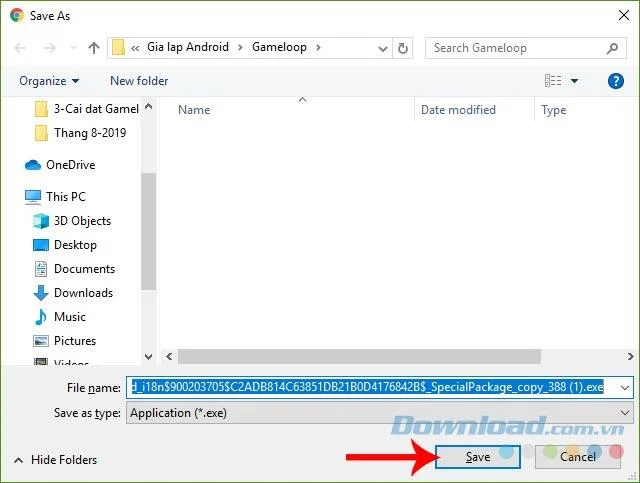 Salva il file di installazione di GameLoop