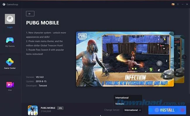 Fai clic su Installa per installare il gioco