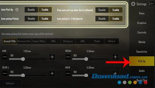 نحوه فعال یا خاموش کردن خودکار برداشت در PUBG Mobile