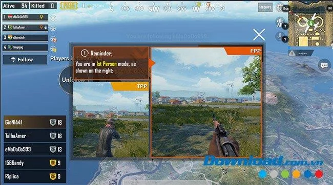 نحوه تغییر حالت اول شخص و تنظیمات اسلحه PUBG Mobile