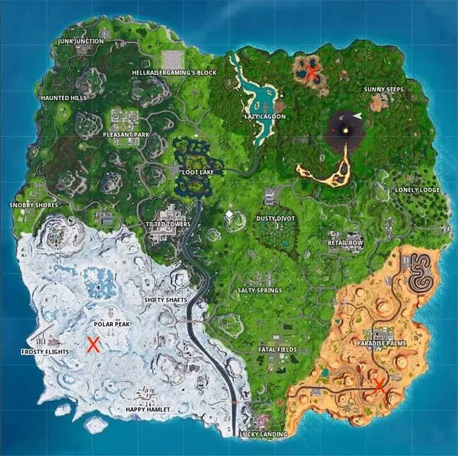 دستورالعمل برای تکمیل چالش Fortnite: فصل 9 ، هفته 9