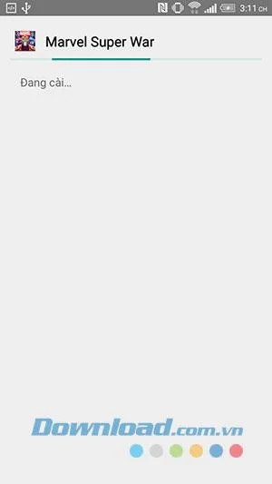 Instructions for installing the Marvel Super War game