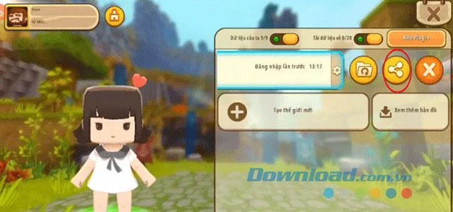 نحوه پشتیبان گیری و به اشتراک گذاری نقشه ها در Mini World: Block Art