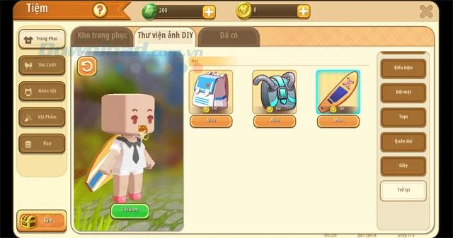 تغییر رنگ پوست ، تغییر ظاهر شخصیت ها در Mini World: Block Art