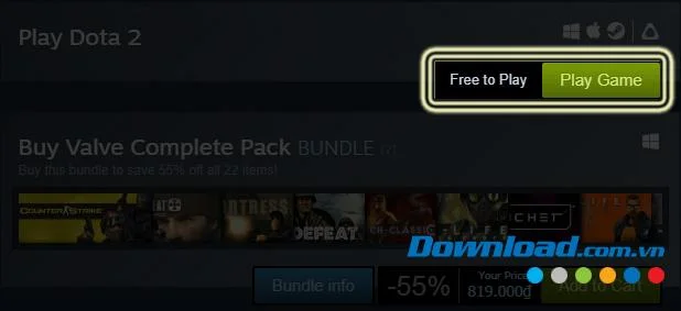 نحوه بارگیری و نصب Dota 2