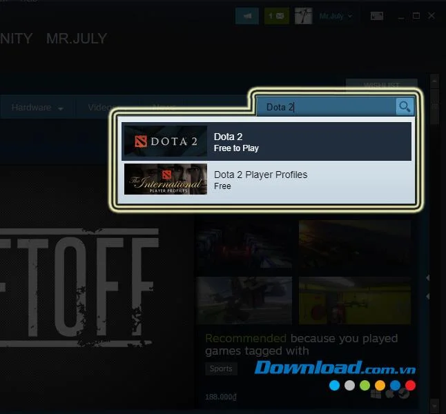 نحوه بارگیری و نصب Dota 2