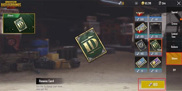 دستورالعمل تغییر نام کاراکتر در PUBG Mobile
