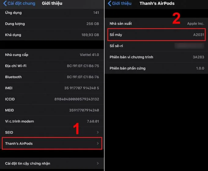 Cómo identificar la vida, el nombre de los auriculares AirPods con precisión y rapidez