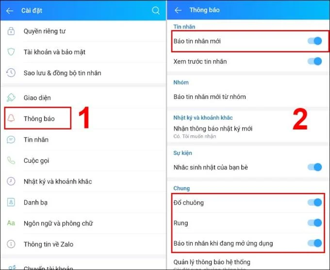 Cara menginstal, mengubah nada dering - suara notifikasi Zalo sangat cepat