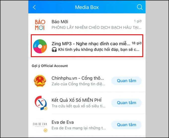 Zalo Media Box는 무엇입니까?  Zalo 공식 계정에서 메시지를 삭제하고 차단하는 방법