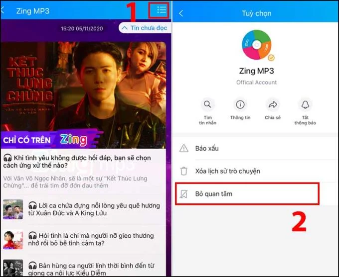 Zalo Media Box는 무엇입니까?  Zalo 공식 계정에서 메시지를 삭제하고 차단하는 방법