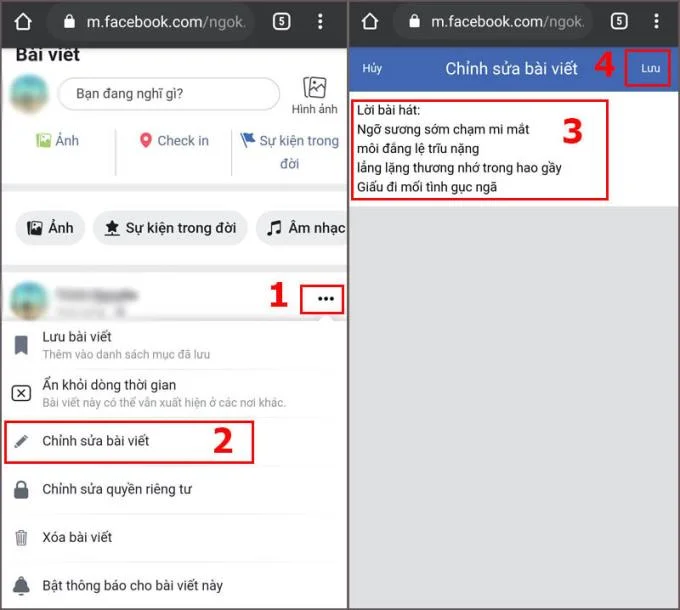 Facebook durumu düzenleme