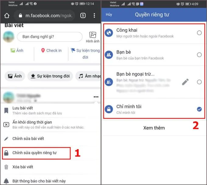 Facebook gönderi görünürlüğünü ayarlama