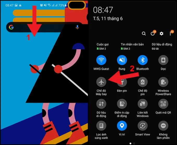 Android telefonlarda eğik çizgi simgesi nasıl kapatılır ve silinir