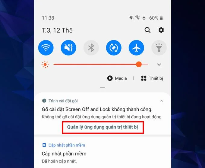 Petunjuk mengenai cara menyahpasang Skrin Mati dan Kunci pada telefon Android