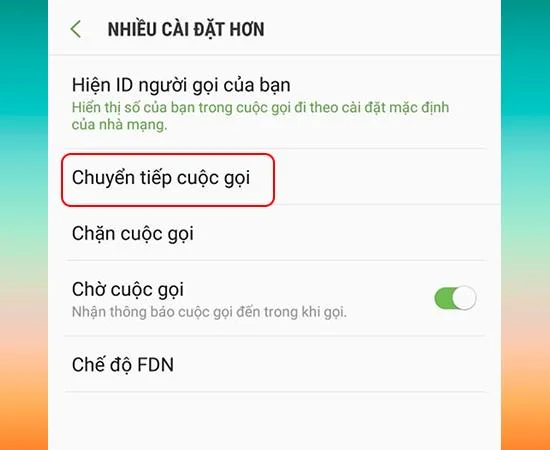 통화 대기 활성화, Samsung Galaxy A7에서 착신 전환
