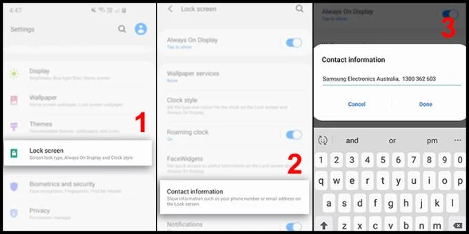Bilgiler nasıl ayarlanır, Android telefon kilit ekranında görünen ad