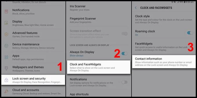 Bilgiler nasıl ayarlanır, Android telefon kilit ekranında görünen ad
