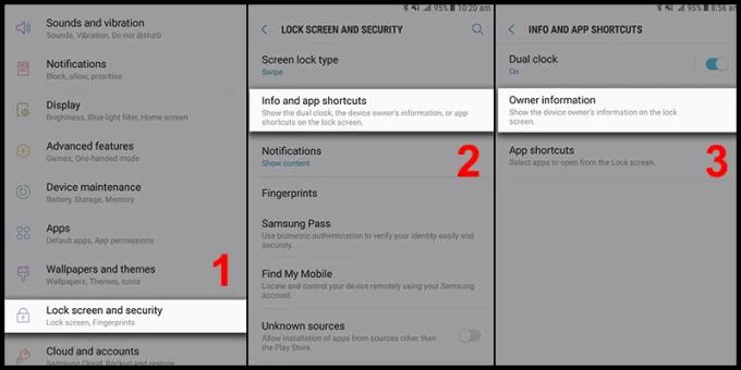 Bilgiler nasıl ayarlanır, Android telefon kilit ekranında görünen ad