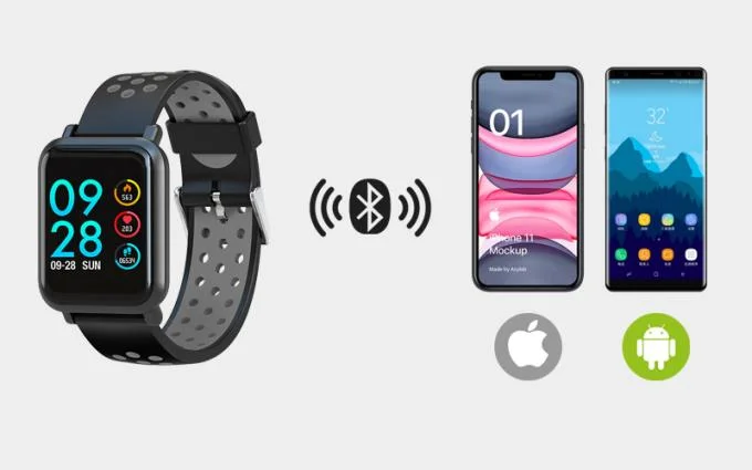 Sambungan Bluetooth jam tangan pintar Zeblaze