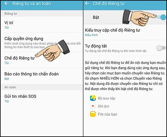 Samsung S7 Edge의 개인 폴더에서 사진, 비디오를 숨기는 방법