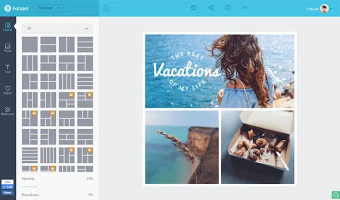 TOP 10 software gratuito de collage de fotos en línea y gratuito en su computadora