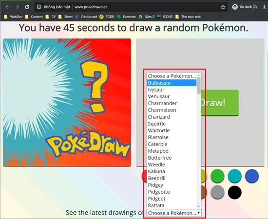 Bilgisayarınızda Pokemon çizmek için göz ardı edemeyeceğiniz web sitesi