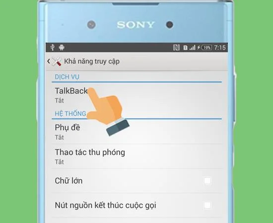 Sony Xperia 2019'da TalkBack erişilebilirliğini açmanın ve kapatmanın en hızlı yolu