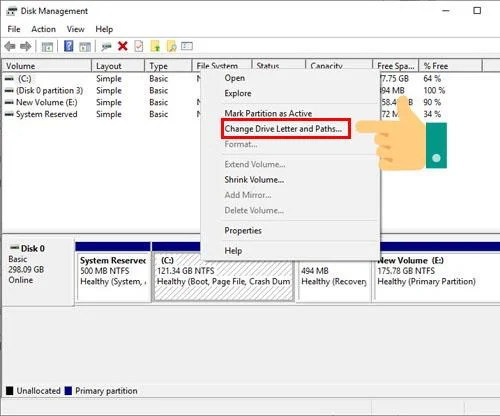 Windows 10 sabit sürücüsünün adı (harfi) nasıl değiştirilir