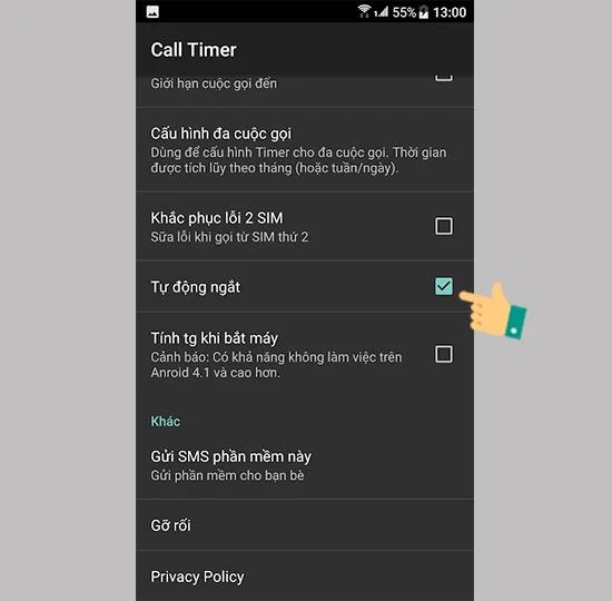 Android'de arama süresini sınırlama talimatları