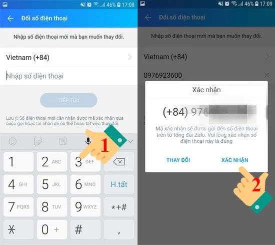 Bir Zalo hesabına kaydolmak için telefon numarası nasıl değiştirilir?
