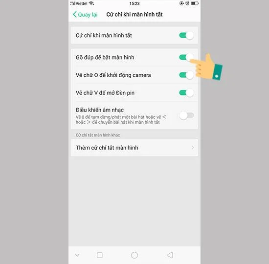 Oppo'da kilidi açmak için çift dokunmayı etkinleştirme talimatları