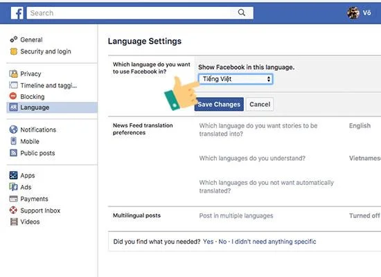 Telefonlarda ve bilgisayarlarda Facebook dilini değiştirme talimatları Telefonlarda ve bilgisayarlarda Facebook dilini değiştirme talimatları