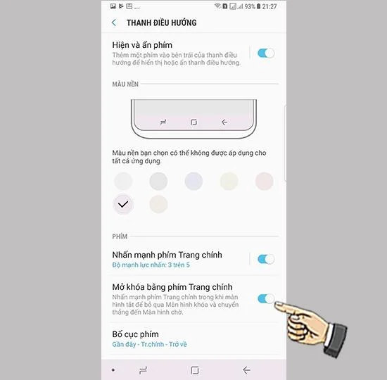Samsung Galaxy Note 8'de ana sayfa tuşuyla ekranı aydınlatın