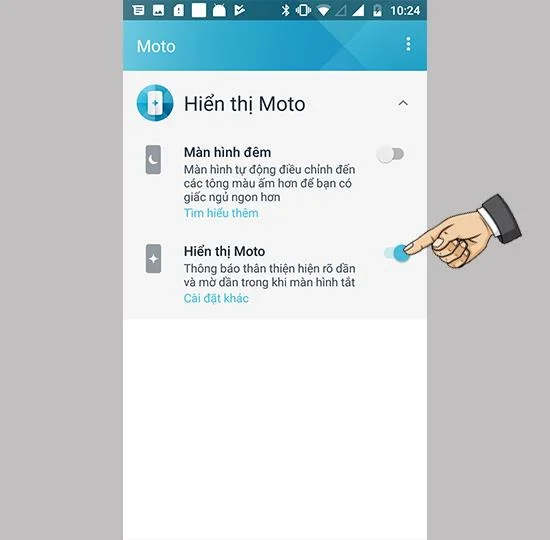 Motorola Moto G5S Plus'ta Moto Ekranı Etkinleştir