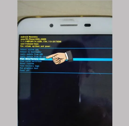 恢復出廠設置 - 硬重置 Asus Zenfone