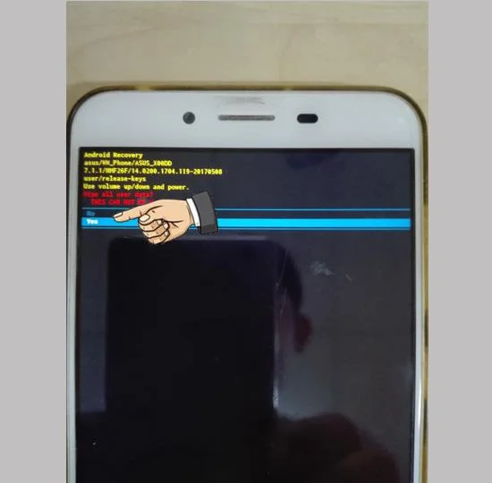 恢復出廠設置 - 硬重置 Asus Zenfone