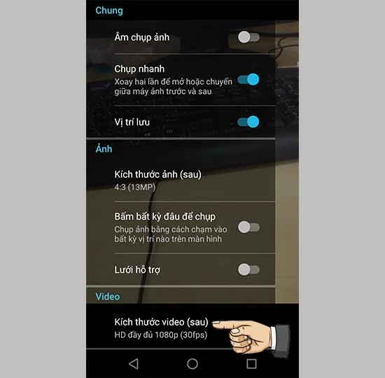 Motorola Moto G5S Plus'ta aşağıdaki video boyutu nasıl ayarlanır?