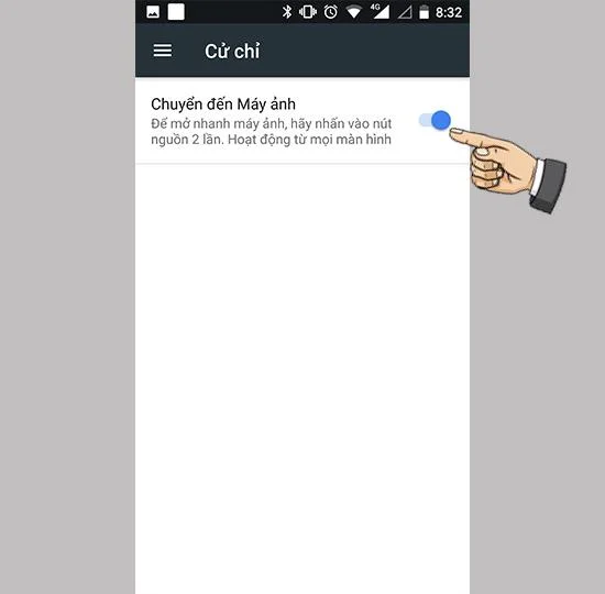 Nokia 8'de kamerayı açmak için güce iki kez basın