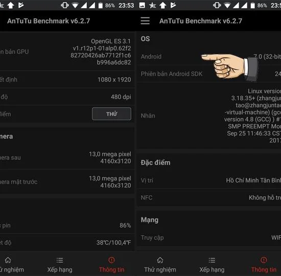 Mobiistar Zumbo S2 Dual'de Antutu puanı